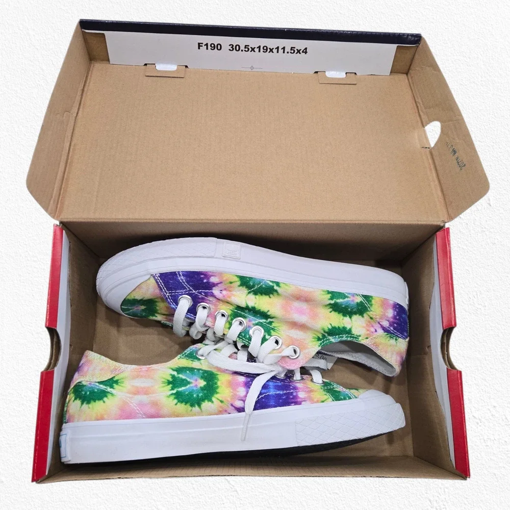 FILA Tarp 1911 CVO Tie Dye Lace Canvas Sneakers Size 8.5 NIB Colorful Retro